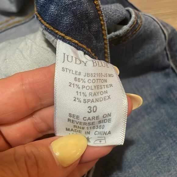 Judy Blue Relaxed Fit Straight Leg Jeans JB82103 JS Womens Size 30 Medium wash - Picture 6 of 13